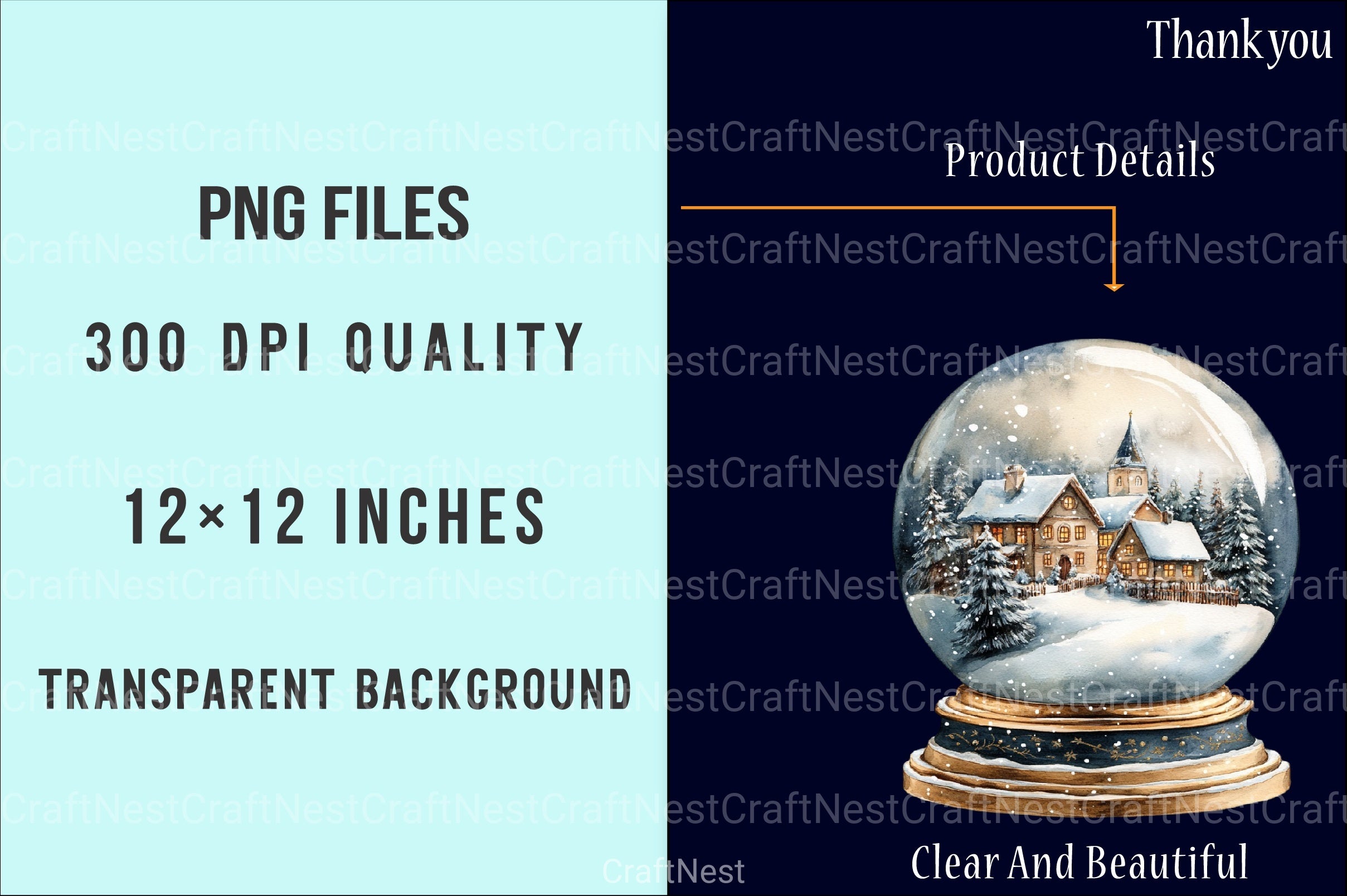 Vintage Navy Christmas Winter Clipart Bundle - CraftNest - Digital Crafting and Art