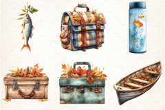Fall Fishing Clipart Bundle 1 - CraftNest - Digital Crafting and Art