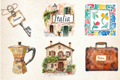 Antique Italian Summer Clipart Bundle 2 - CraftNest - Digital Crafting and Art