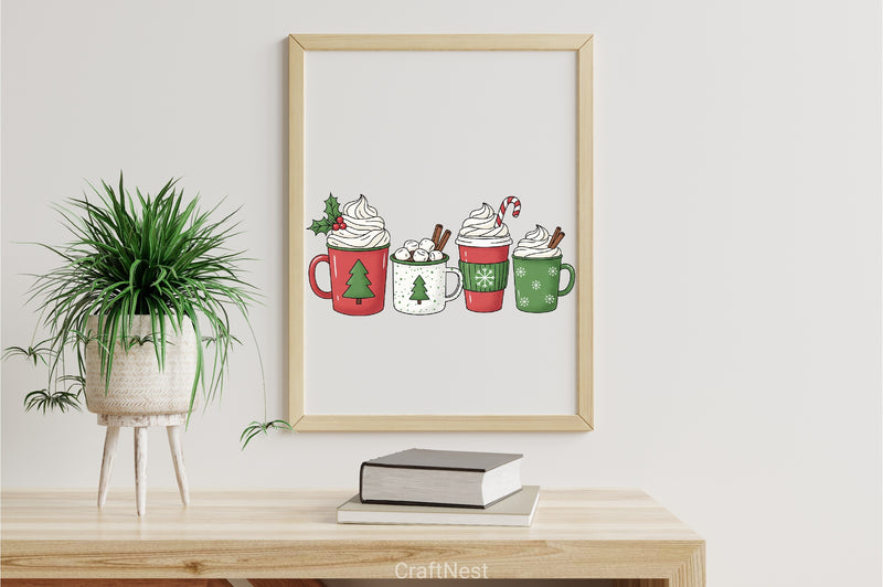 Christmas Coffee Clipart Bundle 7 - CraftNest - Digital Crafting and Art
