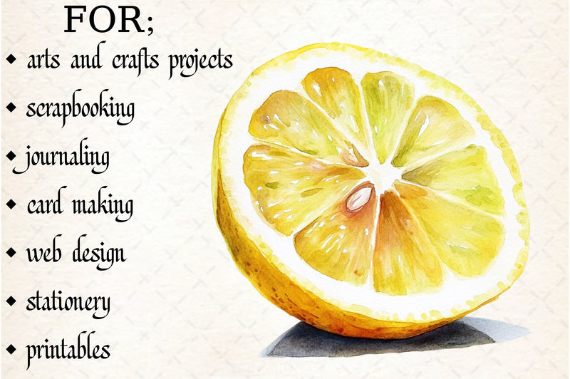 Citrus Fruit Clipart Bundle - CraftNest - Digital Crafting and Art