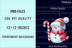 Christmas Blue Snowman Clipart Bundle - CraftNest - Digital Crafting and Art