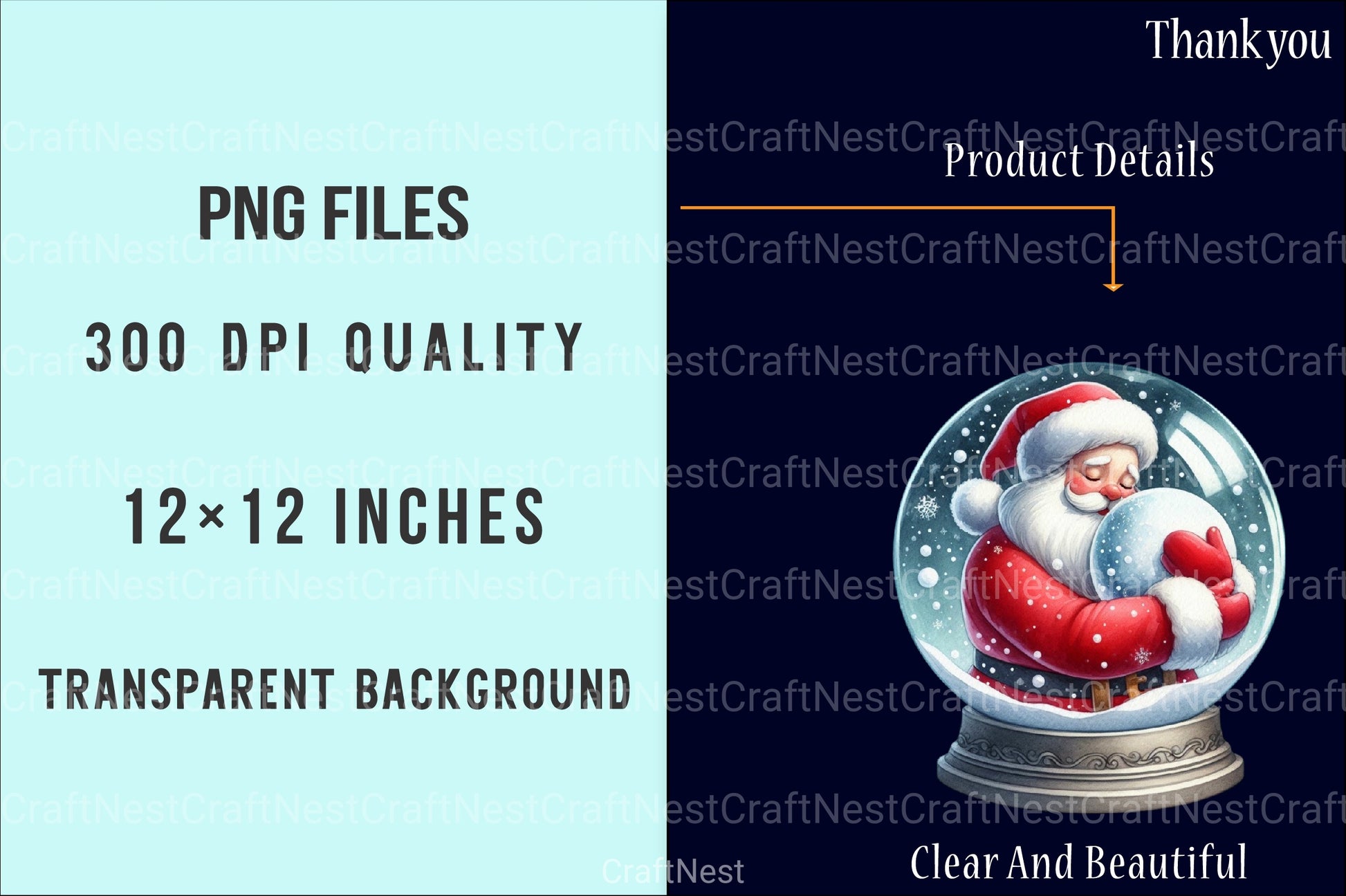 Christmas Santa Claus Ornament Clipart Bundle - CraftNest - Digital Crafting and Art