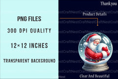 Christmas Santa Claus Ornament Clipart Bundle - CraftNest - Digital Crafting and Art