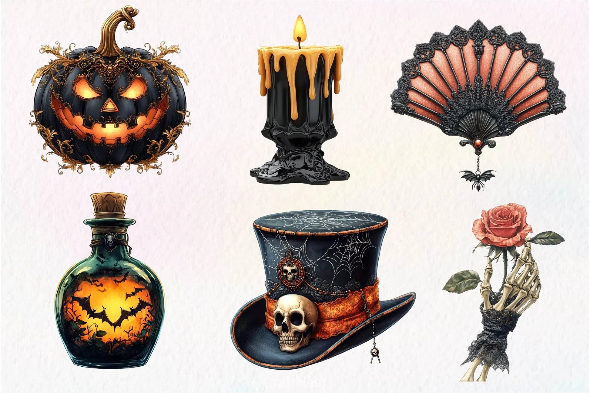 Victorian Halloween Clipart Bundle - CraftNest - Digital Crafting and Art