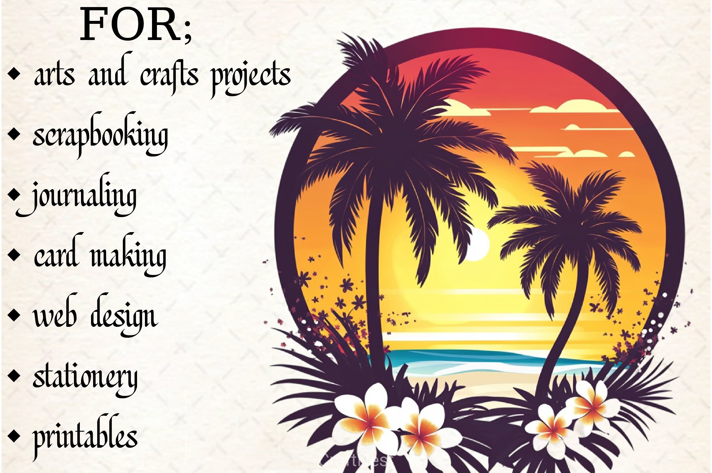 Beach Sunset Clipart Bundle - CraftNest - Digital Crafting and Art