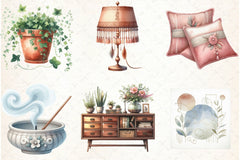 Boho Interior Clipart Bundle - CraftNest - Digital Crafting and Art