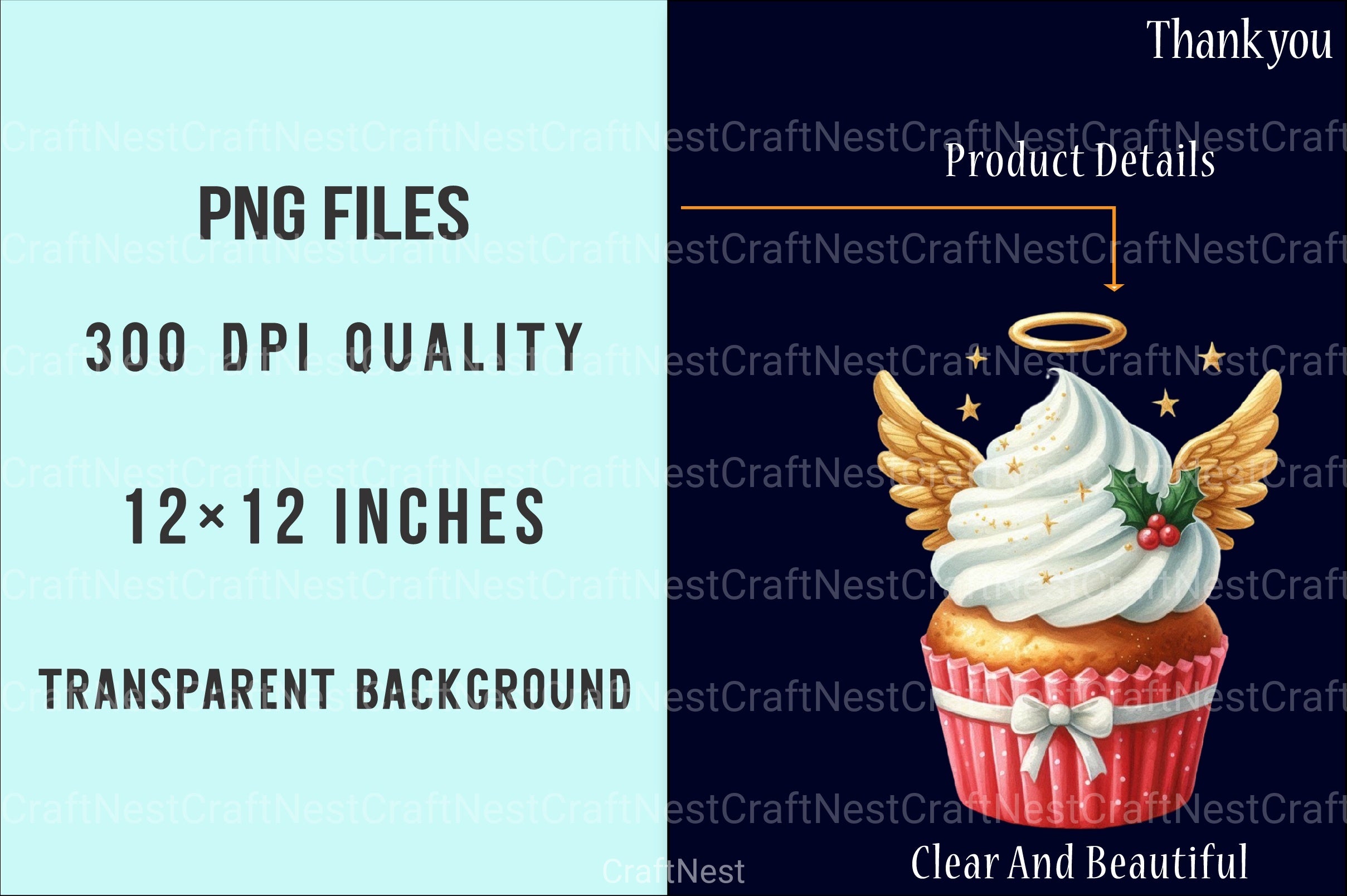 Christmas Cupcakes & Sweets Clipart Bundle - CraftNest - Digital Crafting and Art