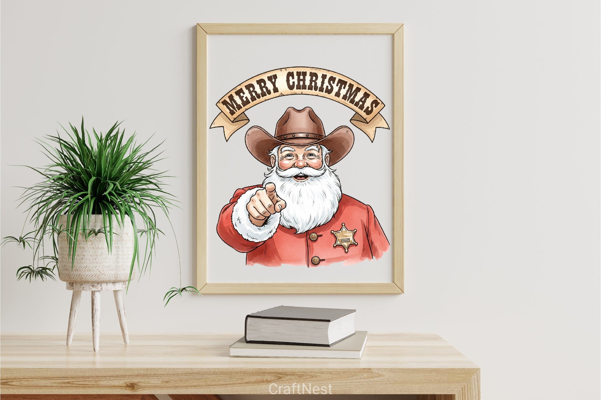 Merry Christmas Cowboy Santa Clipart Bundle - CraftNest - Digital Crafting and Art