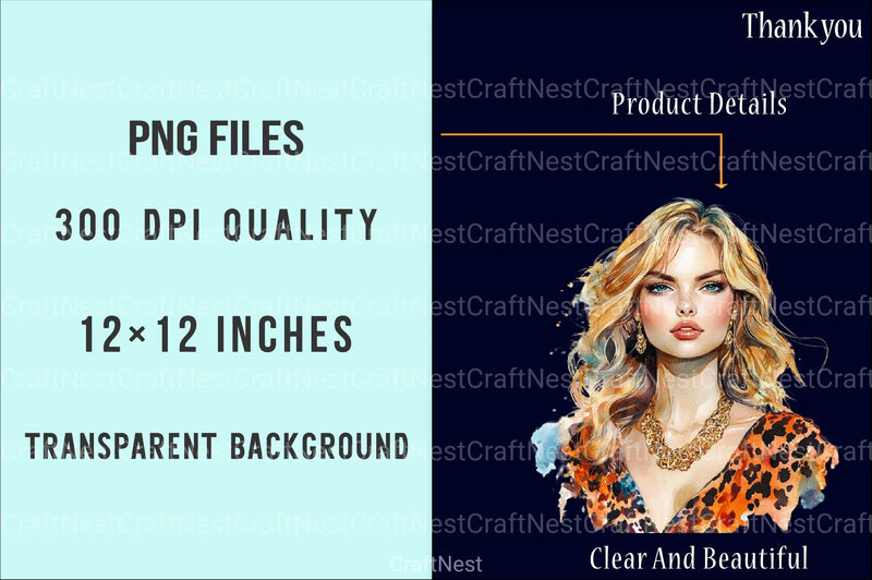 Leopard Girls Christmas Clipart Bundle - CraftNest - Digital Crafting and Art