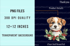 Vintage Santa Paws Retro Christmas Puppy Clipart Bundle - CraftNest - Digital Crafting and Art