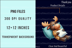 Funny Moose Clipart Bundle - CraftNest - Digital Crafting and Art