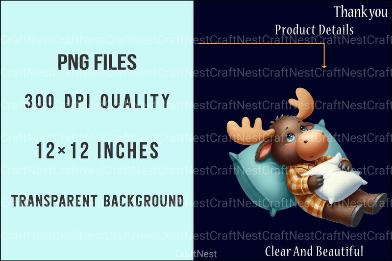 Funny Moose Clipart Bundle - CraftNest - Digital Crafting and Art
