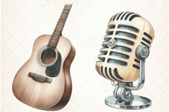 Musique Instrument Clipart Bundle 4 - CraftNest - Digital Crafting and Art