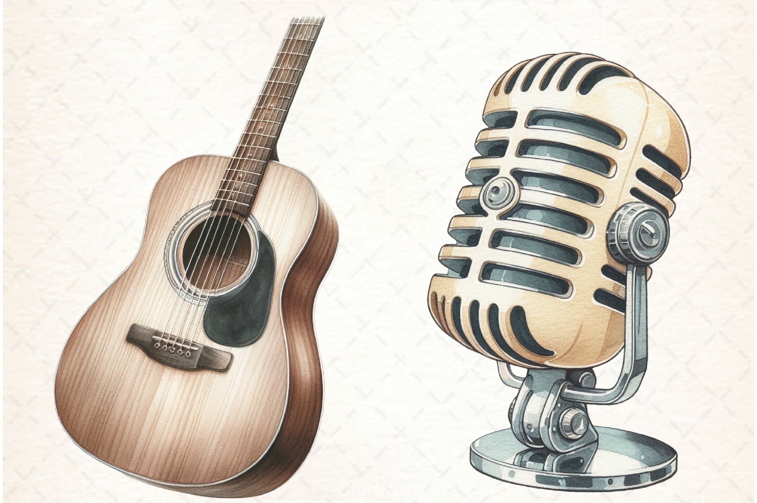 Musique Instrument Clipart Bundle 4 - CraftNest - Digital Crafting and Art