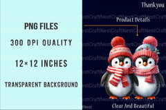 Christmas Penguins Clipart Bundle - CraftNest - Digital Crafting and Art