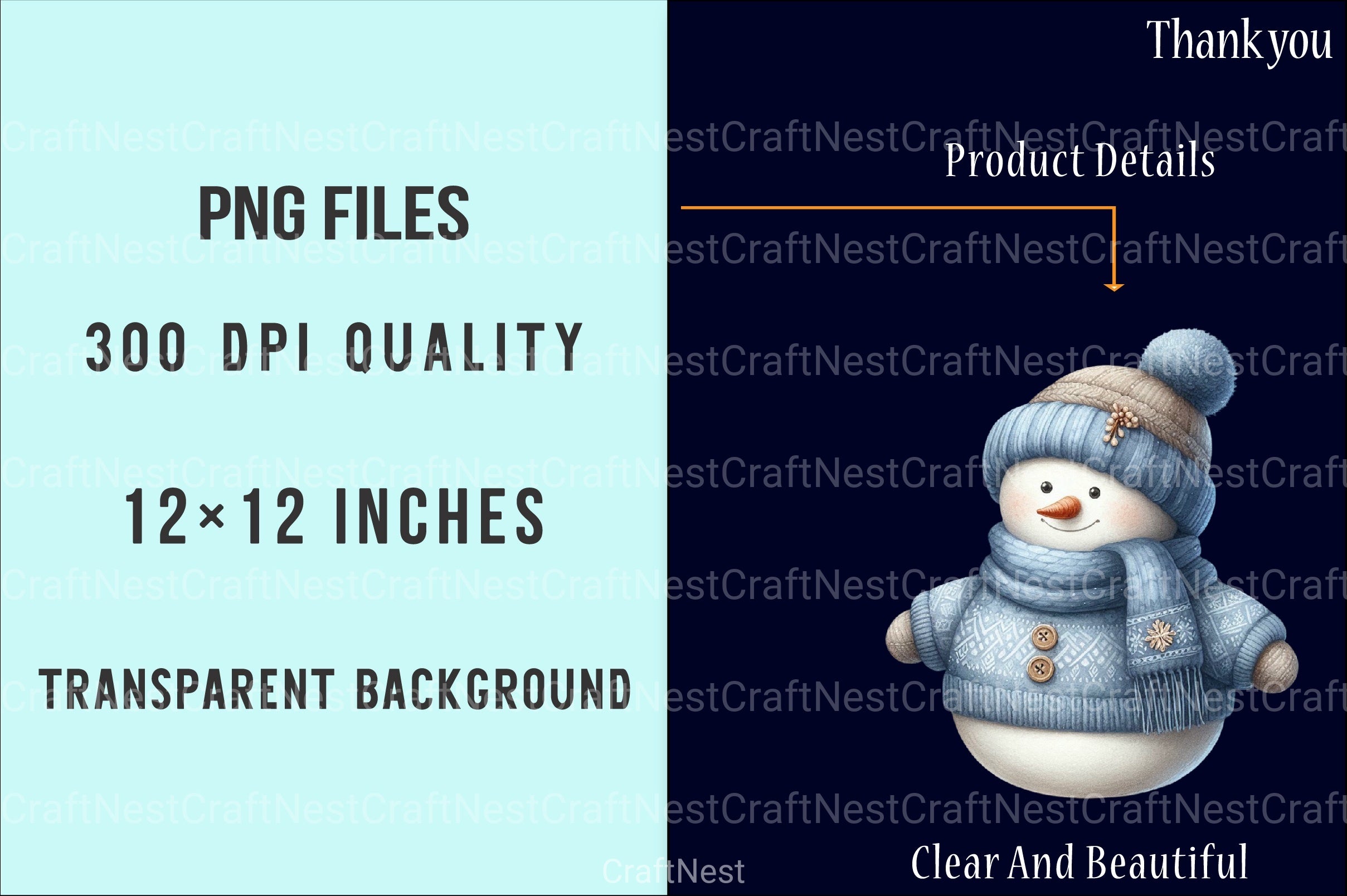 Festive Snowman Clipart Bundle 2 - CraftNest - Digital Crafting and Art