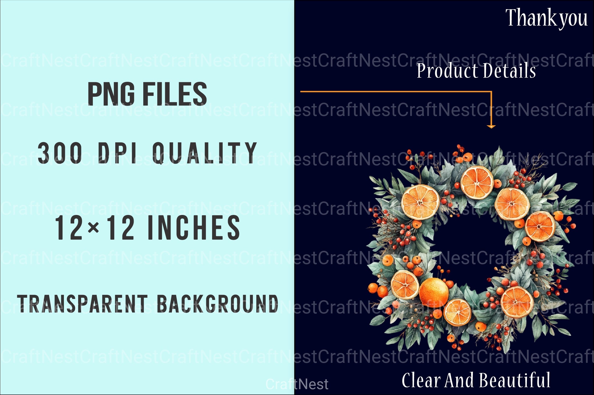 Christmas Wreath Clipart Bundle 88 - CraftNest - Digital Crafting and Art