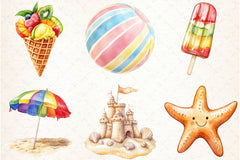 Summer Beach Fun Clipart Bundle - CraftNest - Digital Crafting and Art