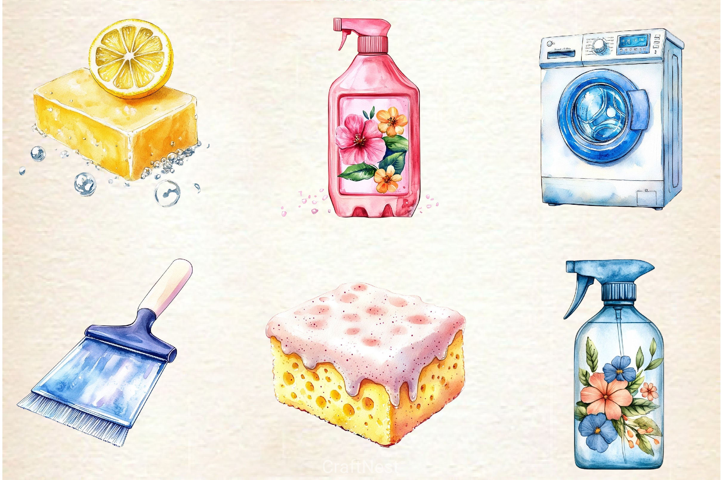 Housekeeping Clipart Bundle - CraftNest - Digital Crafting and Art