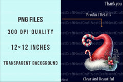 Santa Hat Christmas Decoration Clipart Bundle - CraftNest - Digital Crafting and Art