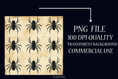 Halloween Spiders Digital Paper Pack - CraftNest - Digital Crafting and Art
