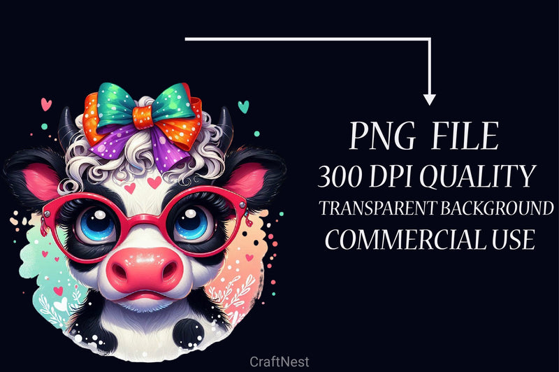 Funny Cow Clipart Bundle 4 - CraftNest - Digital Crafting and Art