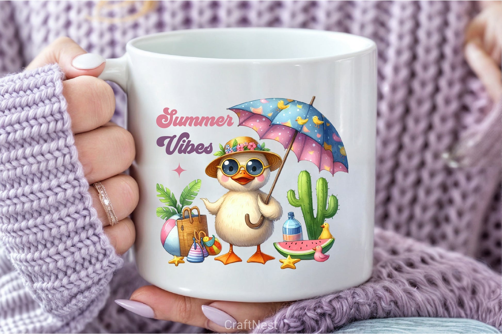 Funny Duck Summer Vibes Clipart Bundle - CraftNest - Digital Crafting and Art