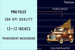 Christmas Truck Holiday Illustrations - CraftNest - Digital Crafting and Art