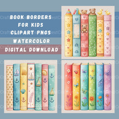 Kids Book Borders Clipart Bundle - CraftNest - Digital Crafting and Art
