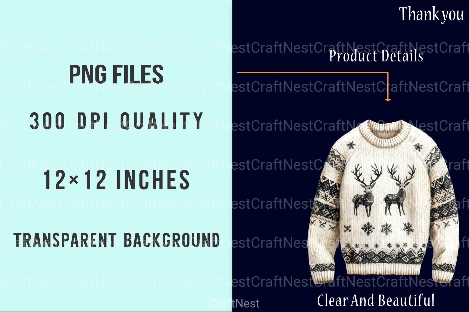 Black and White Christmas Clipart Bundle: Monochrome Winter Holiday Decor - CraftNest - Digital Crafting and Art