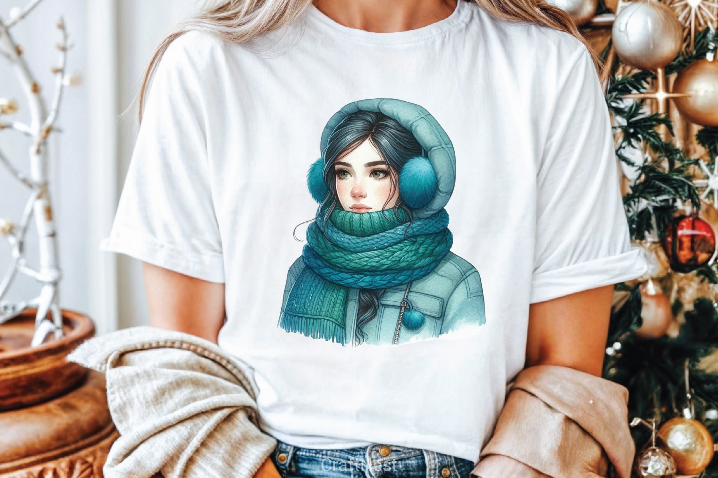 Winter Girl Clipart Bundle 12 - CraftNest - Digital Crafting and Art