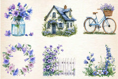 Spring Campanula Flower Clipart Bundle - CraftNest - Digital Crafting and Art