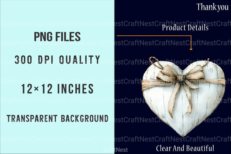 Rustic White Christmas Winter Clipart Bundle - CraftNest - Digital Crafting and Art