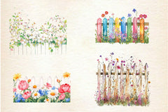 Spring Flower Fence Clipart Bundle 1 - CraftNest - Digital Crafting and Art