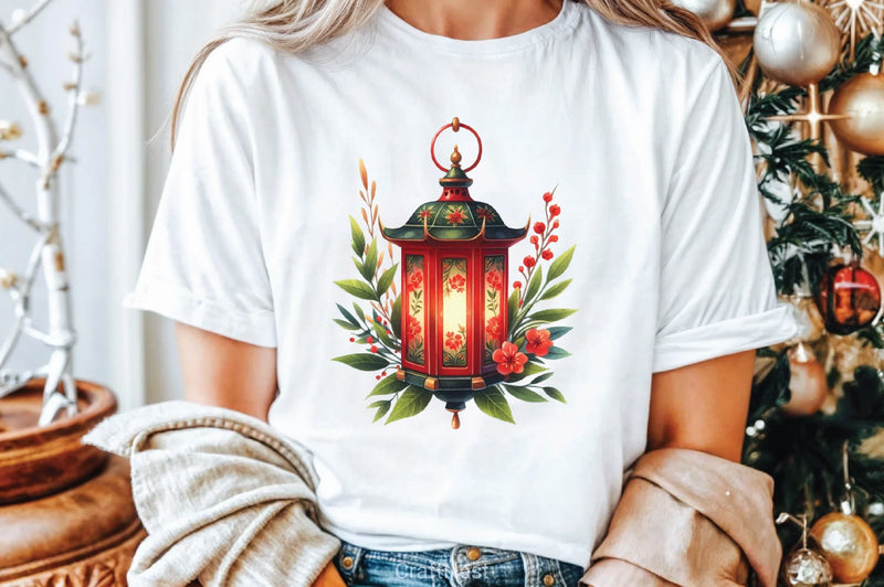 Floral Festive Christmas Clipart Bundle - CraftNest - Digital Crafting and Art