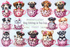 Dog Sitting In Tea Cup Clipart Bundle