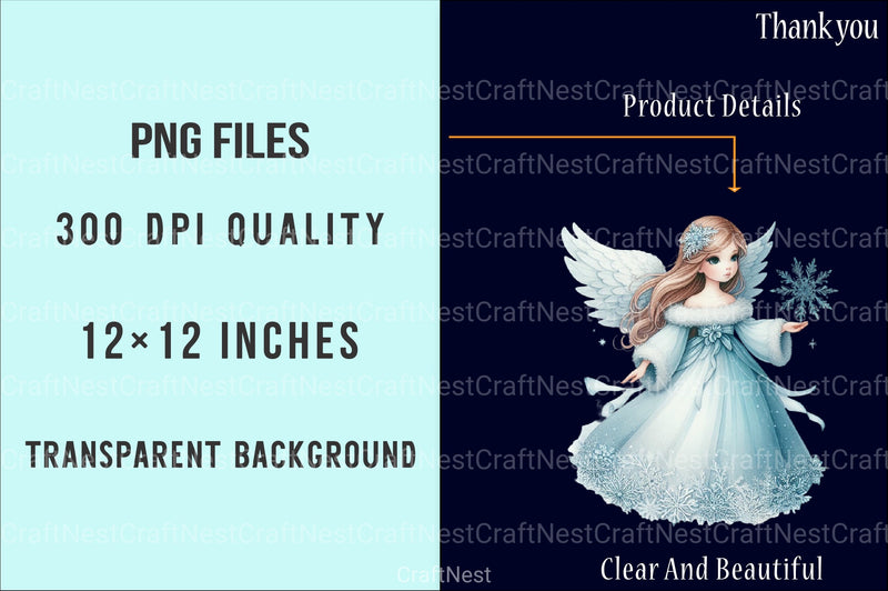 Christmas Angels Clipart Bundle - CraftNest - Digital Crafting and Art