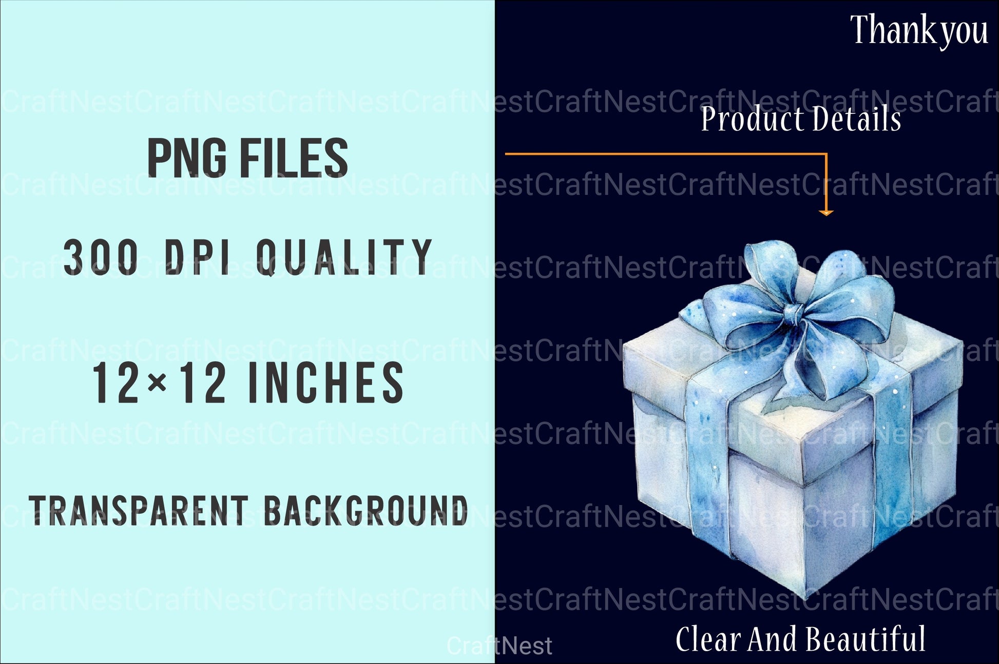 Blue Christmas Magic Winter Cozy Clipart Bundle - CraftNest - Digital Crafting and Art