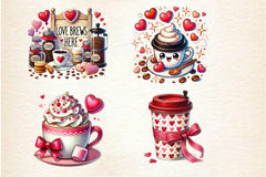 Valentine Day Coffee Clipart Bundle 3 - CraftNest - Digital Crafting and Art