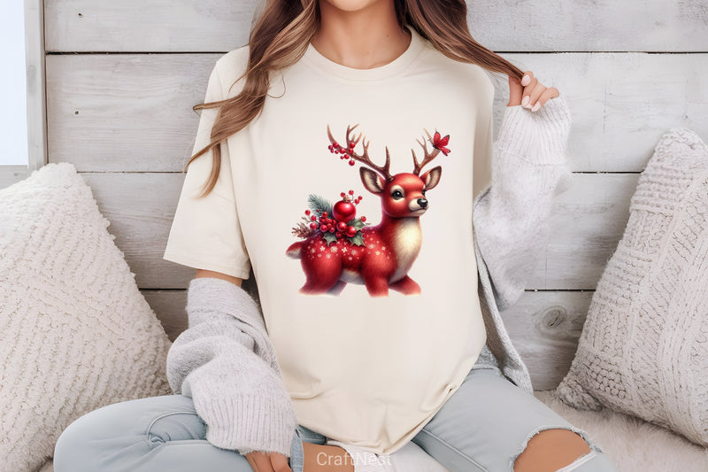 Red Christmas Clipart Bundle - CraftNest - Digital Crafting and Art