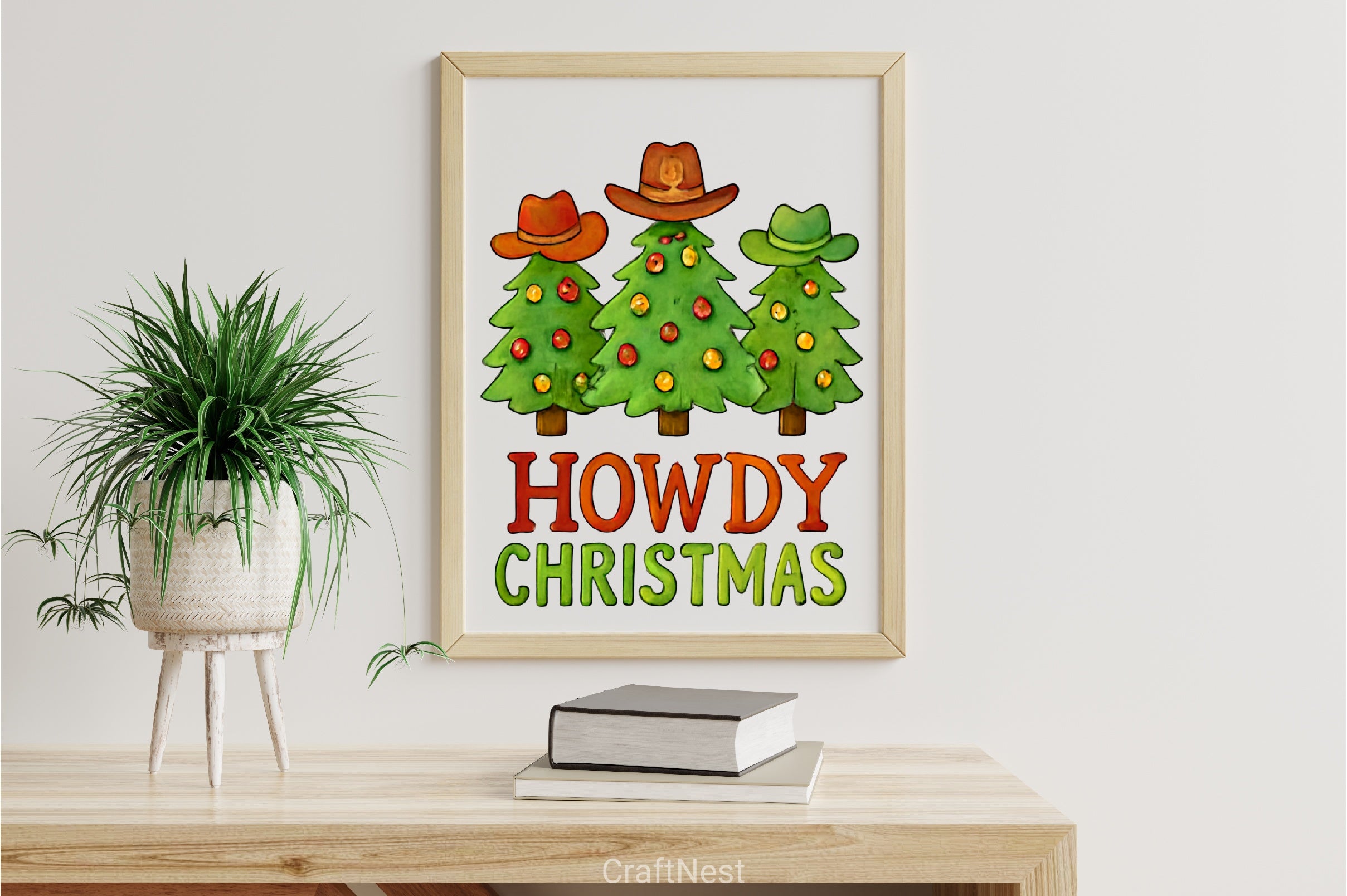 Howdy Christmas Tree Clipart Bundle - CraftNest - Digital Crafting and Art