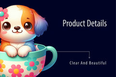 Cute Dog Coffee Cup Clipart Bundle - CraftNest - Digital Crafting and Art