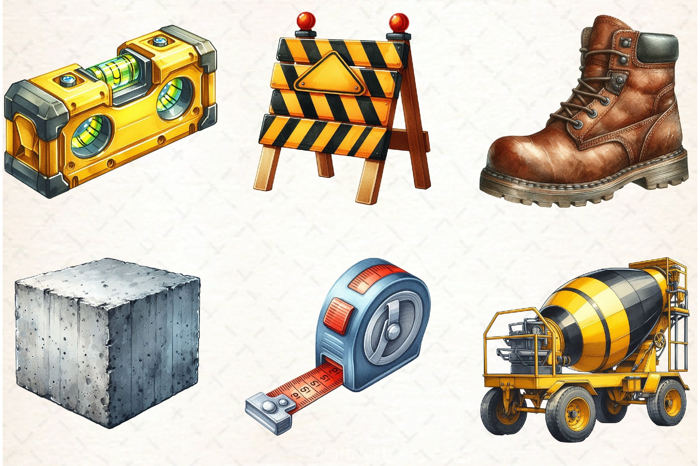 Construction Clipart Bundle 3 - CraftNest - Digital Crafting and Art