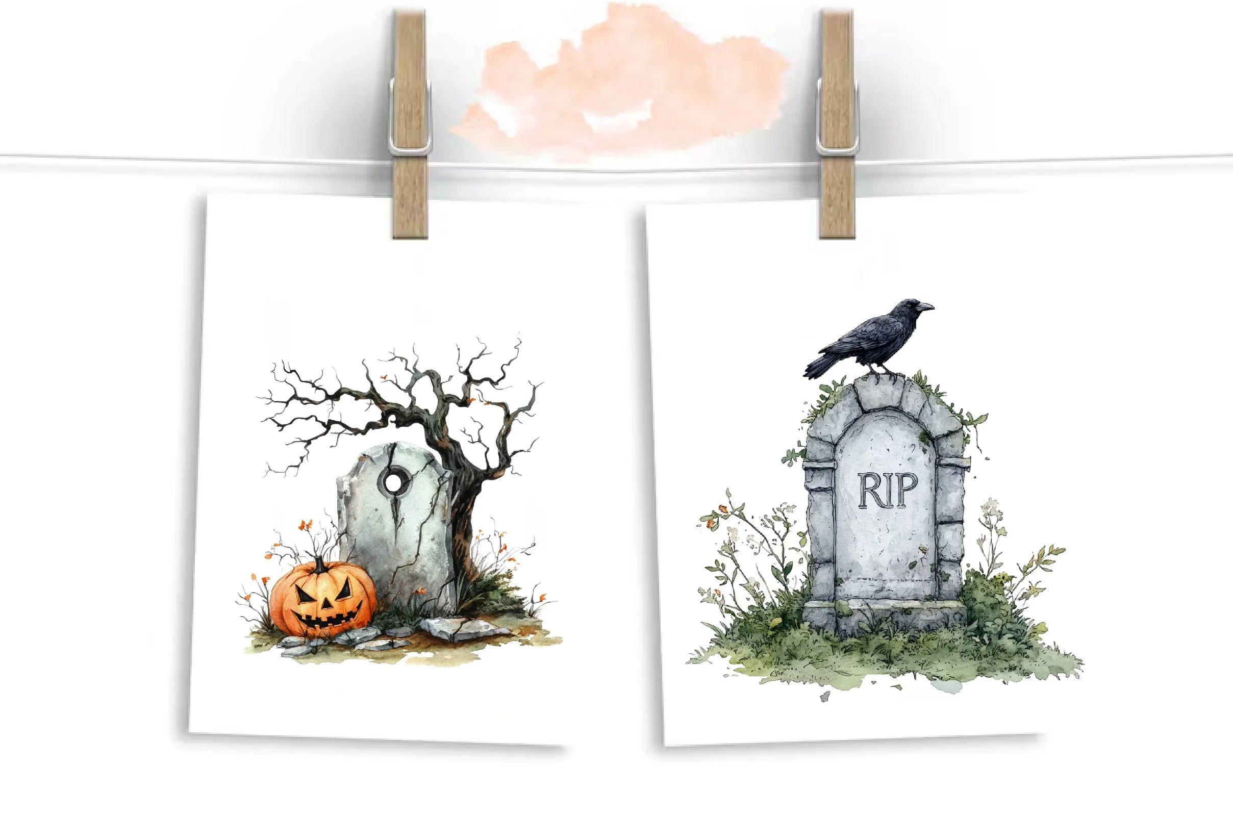Halloween RIP Clipart Bundle - CraftNest - Digital Crafting and Art