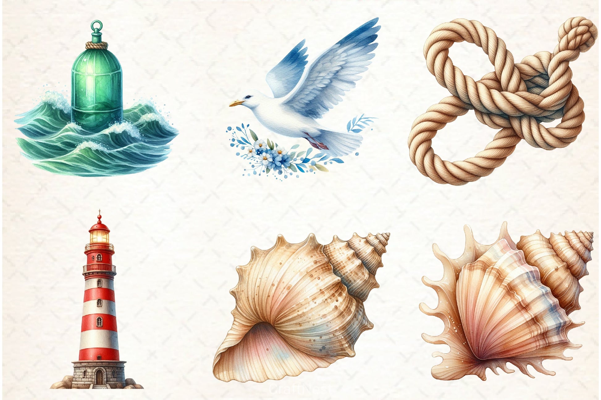 Nautical Decor Clipart Bundle - CraftNest - Digital Crafting and Art