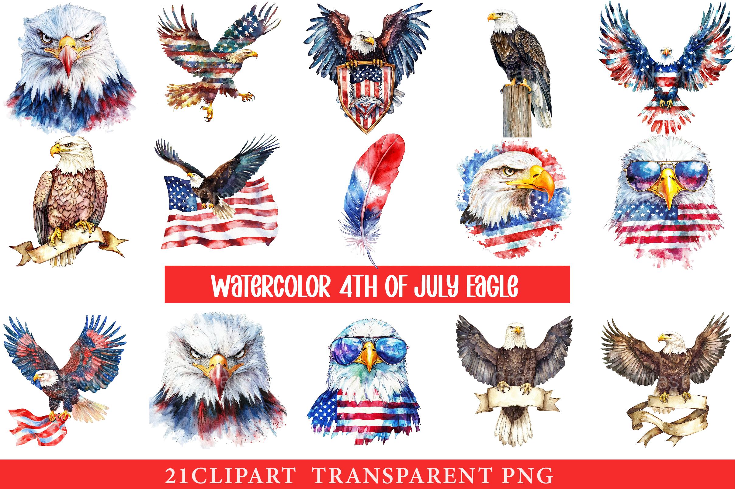 Cute Baby Bald Eagle 4th of July Clipart - CraftNest - Digital Crafting and Art