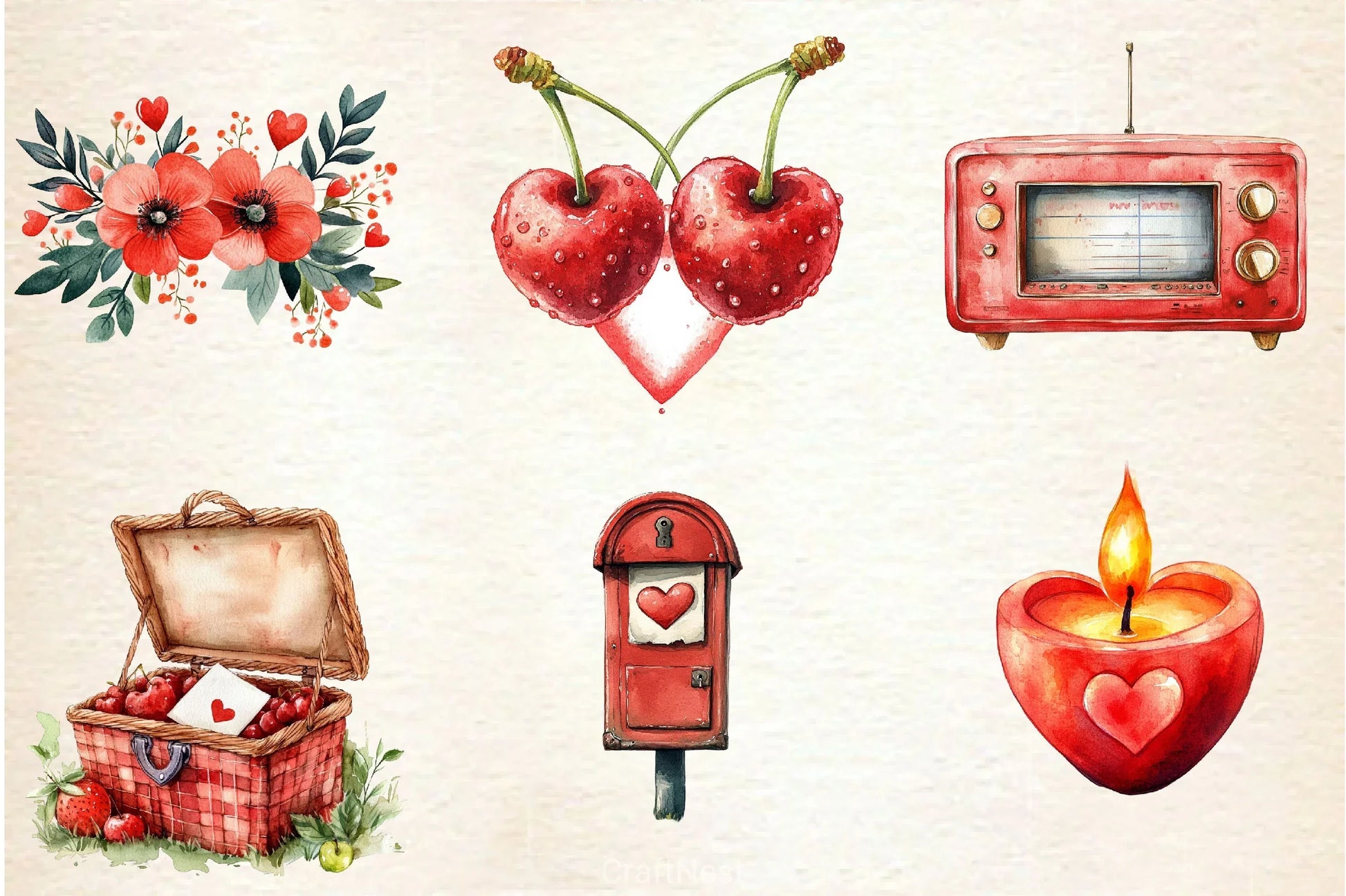 Summer Love Set Clipart Bundle - CraftNest - Digital Crafting and Art