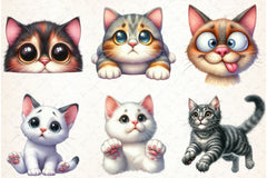 Surprised Crazy Cat Clipart Bundle - CraftNest - Digital Crafting and Art