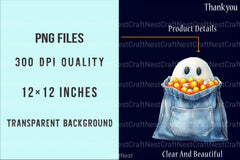 Denim Halloween Clipart Bundle Set - CraftNest - Digital Crafting and Art
